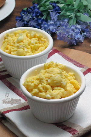 Ovo mexido cremoso na medida certa! No no melhor estilo americano!