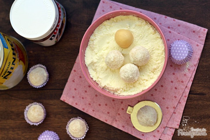 A melhor combinação de sabores em forma de brigadeiro: Leite Ninho com Nutella!!!