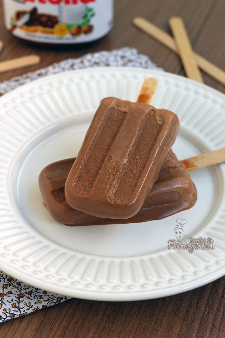 Nesse verão vá de picolé de Nutella!! Refresca e é uma delícia!!!