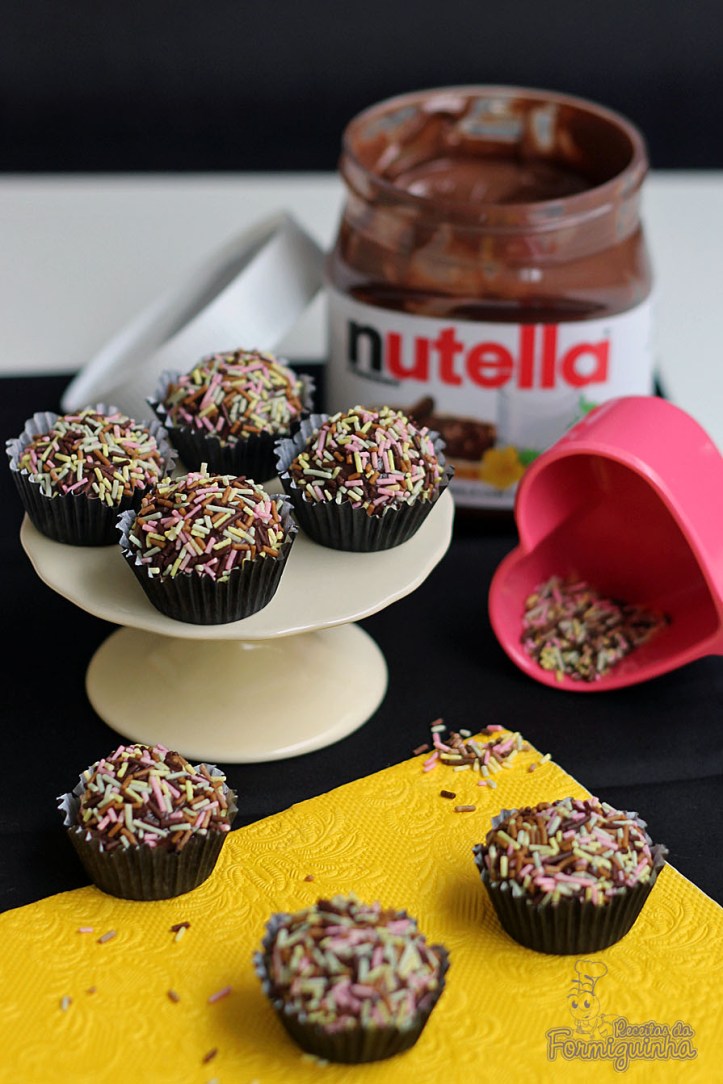 Nutella em formato brigadeiro.. Muito amor!!!
