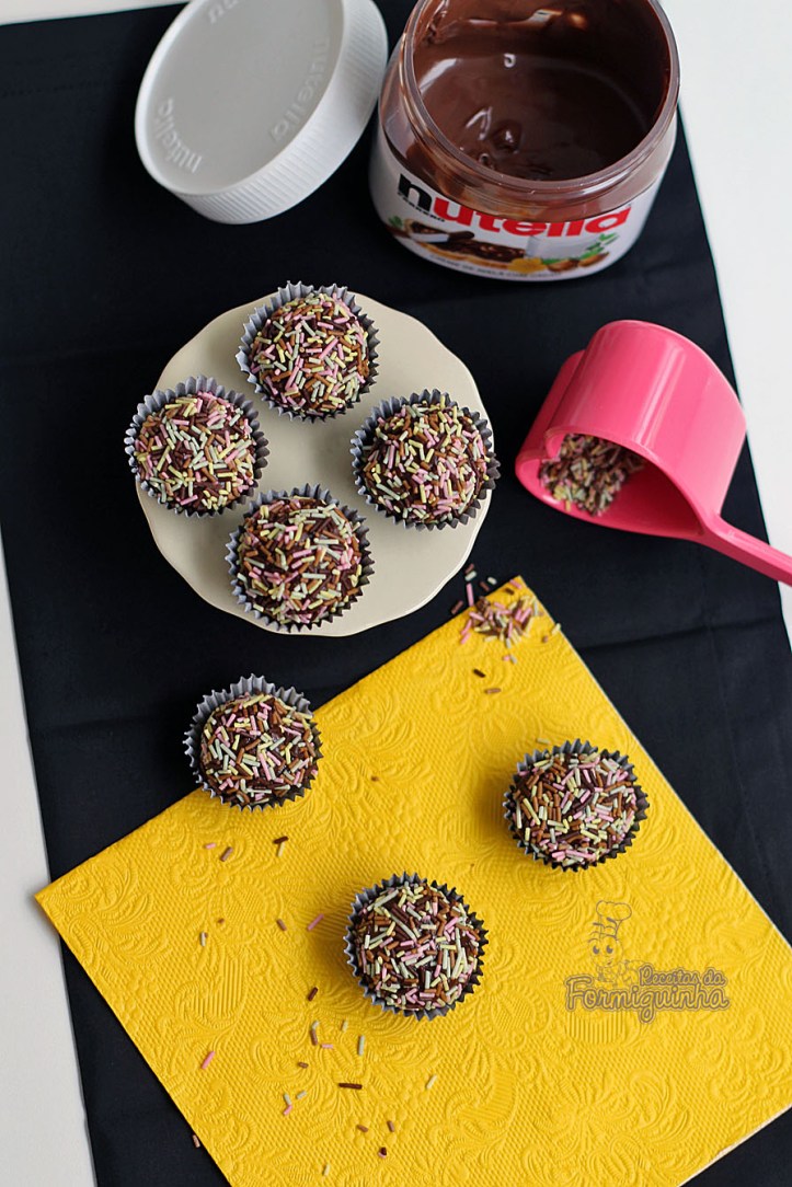 Nutella em formato brigadeiro.. Muito amor!!!
