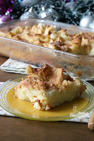 Preguiça de fritar as rabanadas? Faz essa versão no forno que fica incrivelmente deliciosa! Torta Rabanada!!!