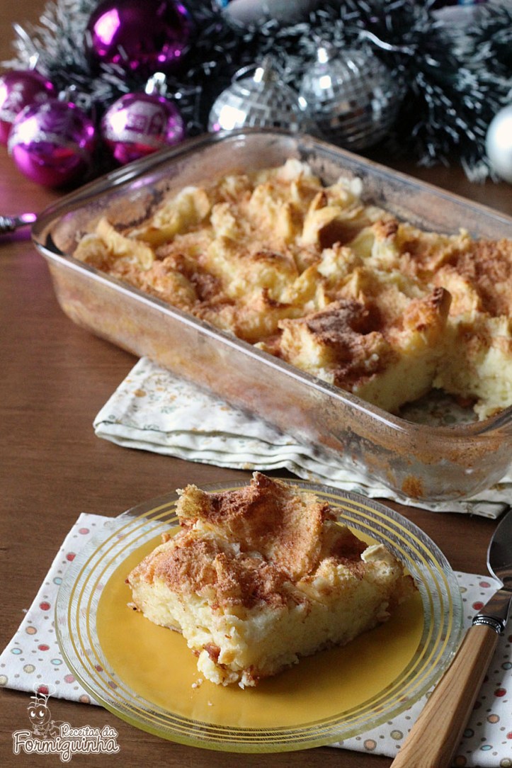 Preguiça de fritar as rabanadas? Faz essa versão no forno que fica incrivelmente deliciosa! Torta Rabanada!!!