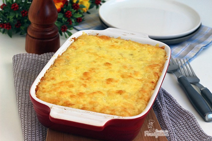 Refeição completa e deliciosa com esse Bolo de Batata Baroa com Calabresa