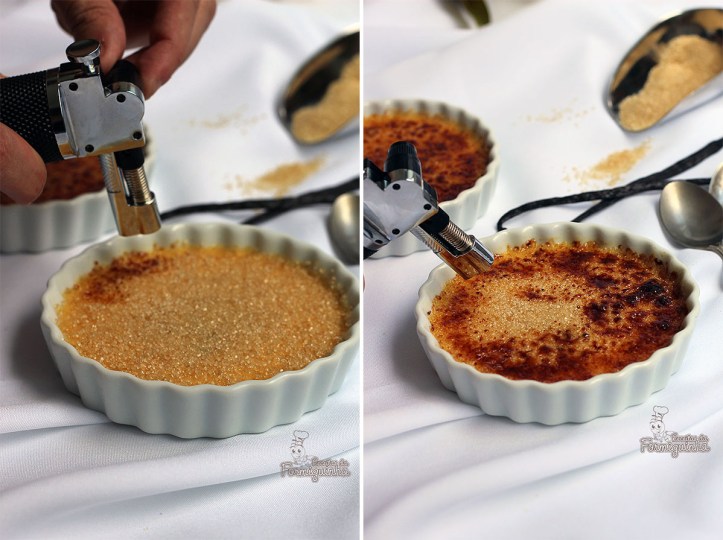 Creme queimado no melhor estilo francês... Esse é o crème brûlée de baunilha!